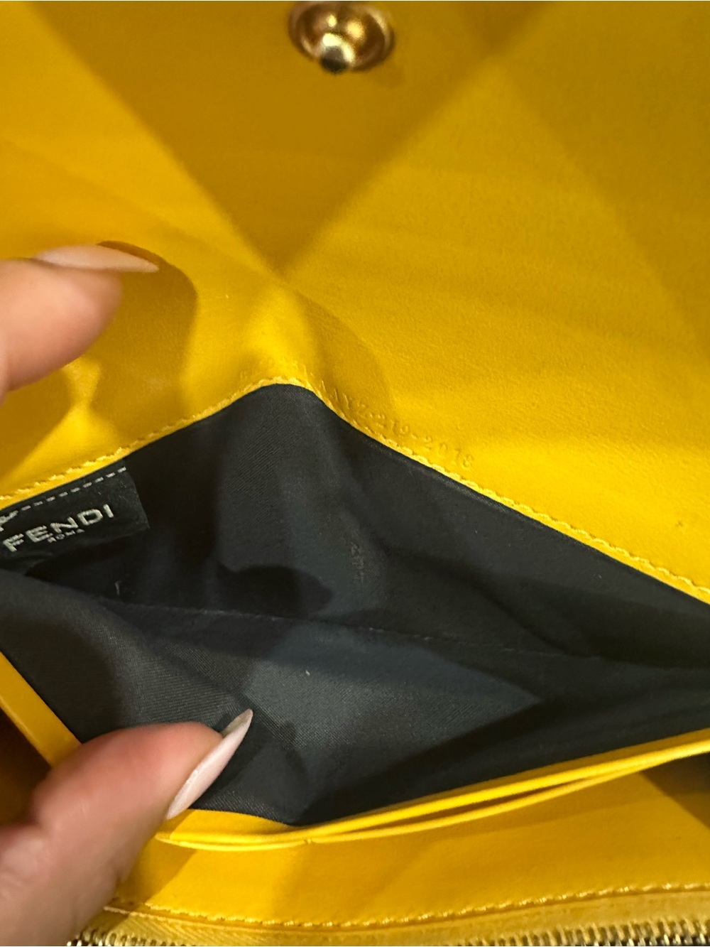 Fendi Roma Yellow Leather Continental Wallet - Picture 8 of 13